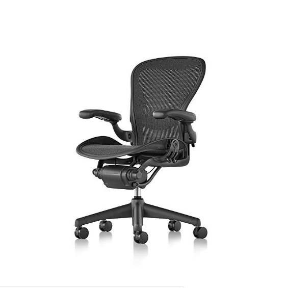 Herman Miller Aeron Chair, Size B, All Features, Fully Adjustable Arms,  Tilt Limiter and Seat Angle, Adjustable Lumbar Support