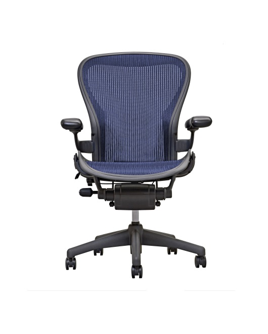 Herman Miller Aeron Chair, Size A, Blue, Fully Adjustable Arms, Tilt Limiter And Seat Angle