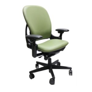 Steelcase Leap Chair Classic Mint Green Leather