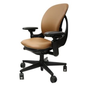 Steelcase Leap Chair Classic Light Brown Leather