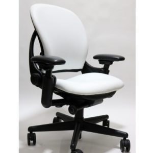 Steelcase Leap Chair Classic White Leather